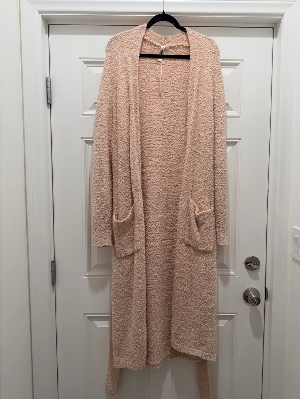 Skims Kim Kardashian Cozy Knit Boucle Robe in Pink Size L/XL